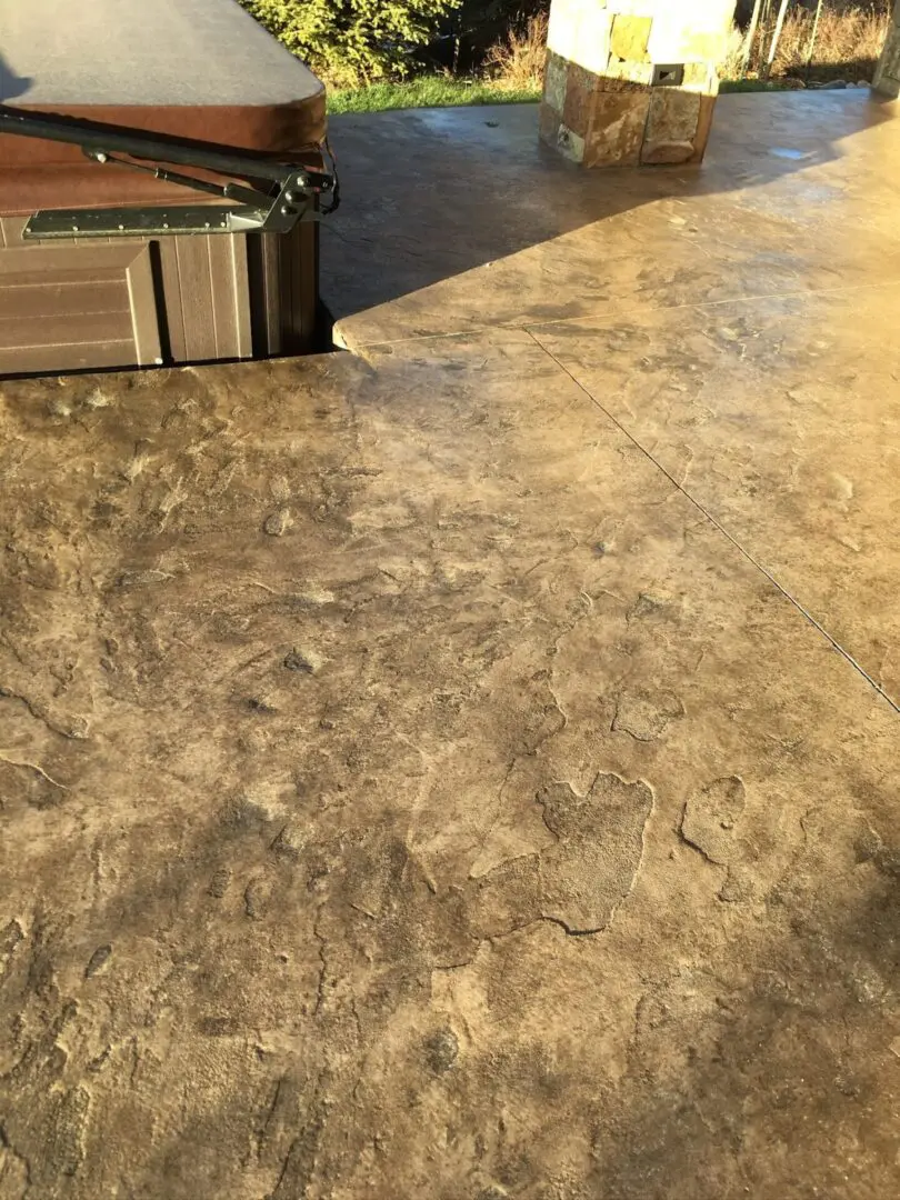 Shiny concrete flooring